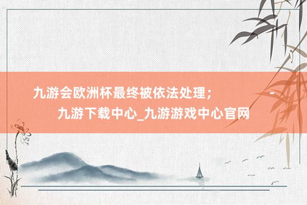 九游会欧洲杯最终被依法处理；              -九游下载中心_九游游戏中心官网