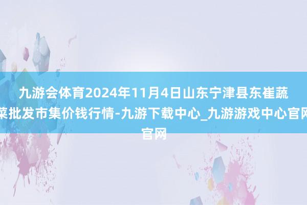 九游会体育2024年11月4日山东宁津县东崔蔬菜批发市集价钱行情-九游下载中心_九游游戏中心官网